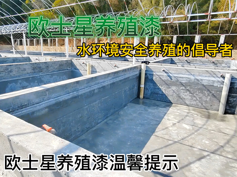 歐士星養(yǎng)殖漆溫馨提示：新建養(yǎng)殖水泥池，請選擇標(biāo)號425及以上的水泥，標(biāo)號高的水泥的硬度和強(qiáng)度更好，盡量不要選擇標(biāo)號低的水泥，標(biāo)號低的原始水泥池就有可能有脫落，混凝土標(biāo)號不夠，可能會(huì)導(dǎo)致池子后期空鼓。